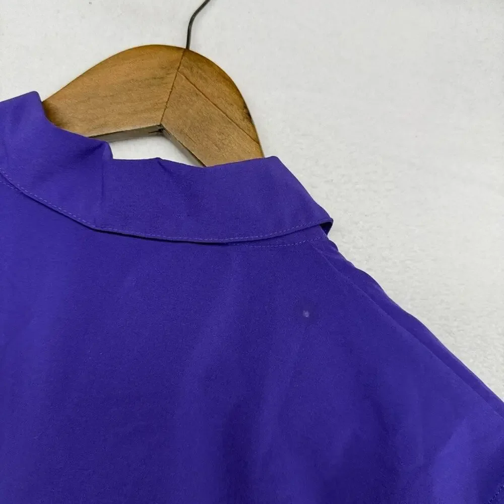 Louisiana State University Polo Shirt men's Large Purple Nike Coaches DriFit NEW
